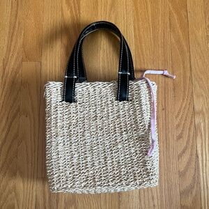 Vintage Ralph Lauren Basket Bag with Pink Picnic Lining